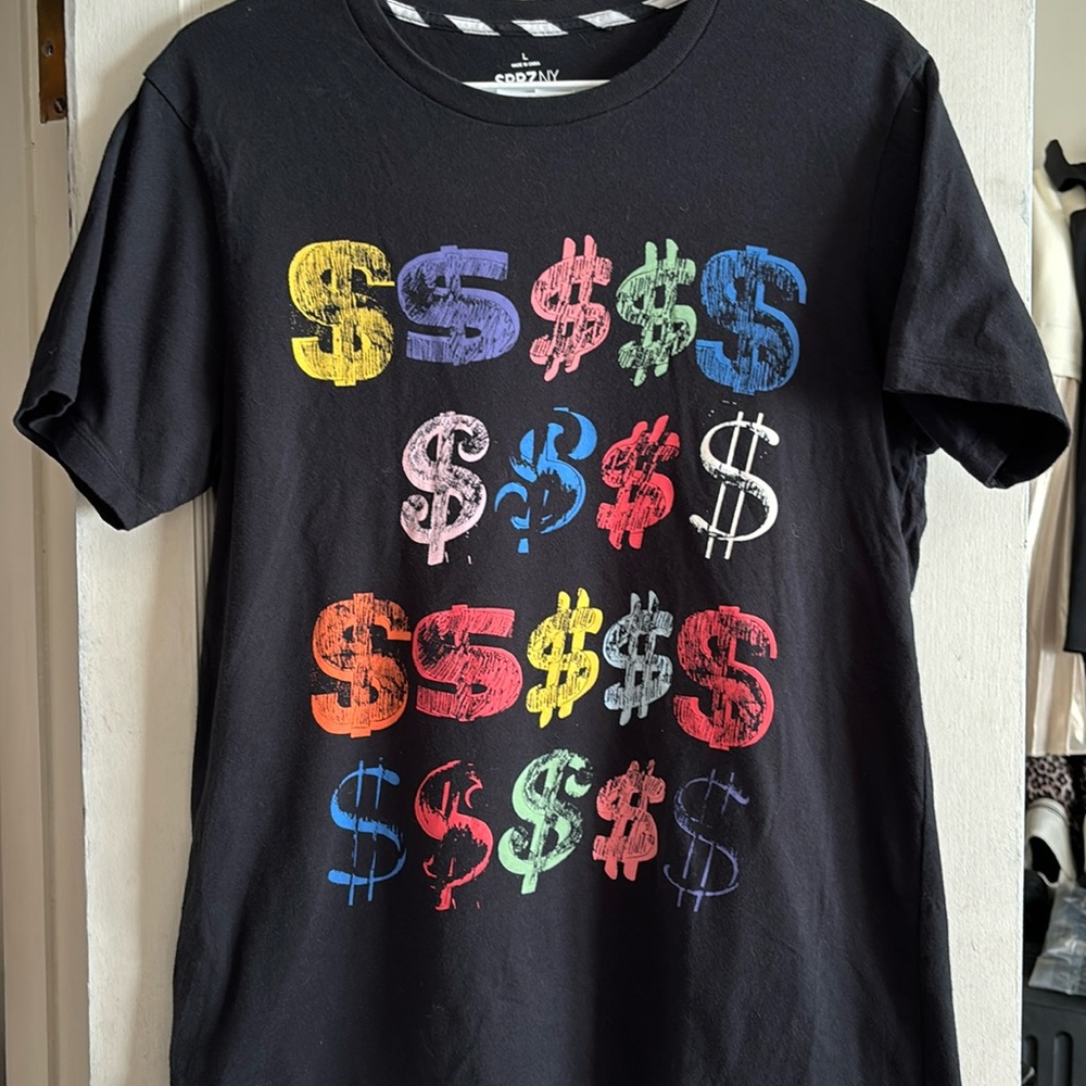 SPRZ NY Andy Warhol Dollar Signs Size L